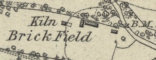 Map of Albury Brick Field brickworks and kiln in 1873
